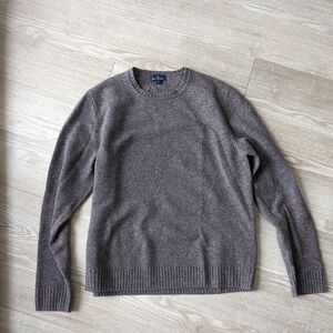Brooks Brothers Brown Merino Wool Crewneck Sweater Medium